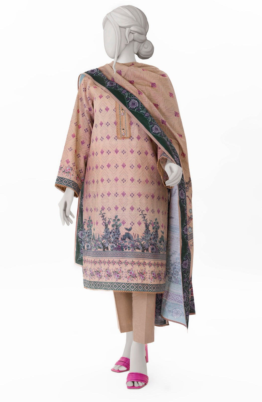 Premium 3 Piece KHADDAR Winter Collection 2025 - Unstitched